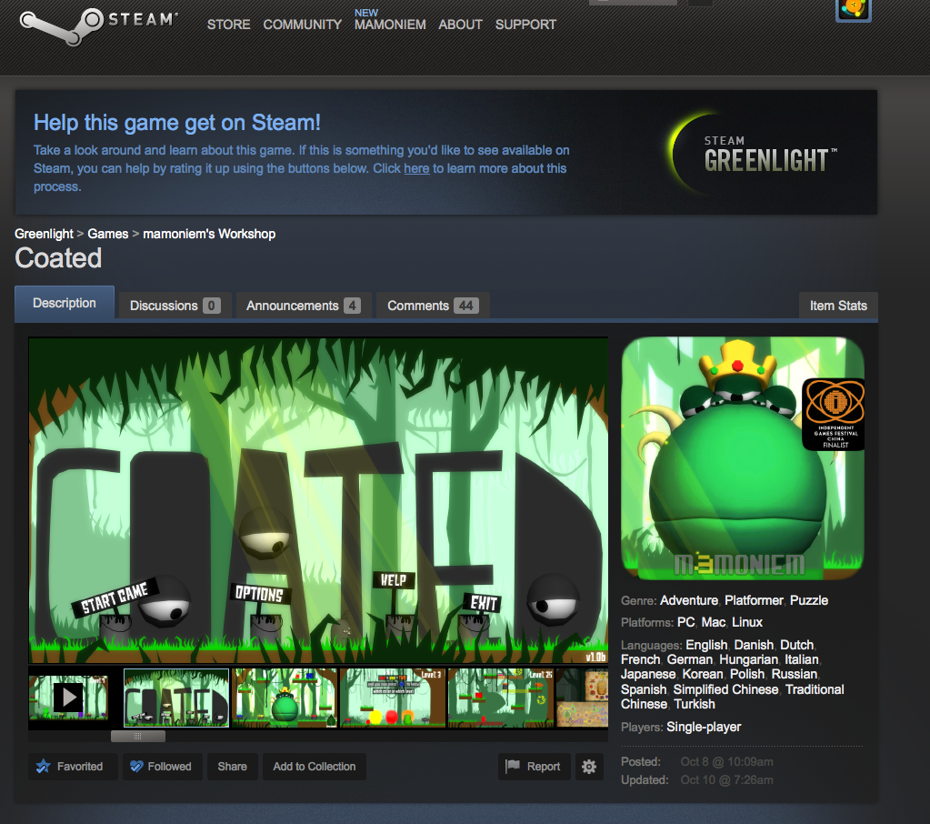 Coated on the Greenlight !